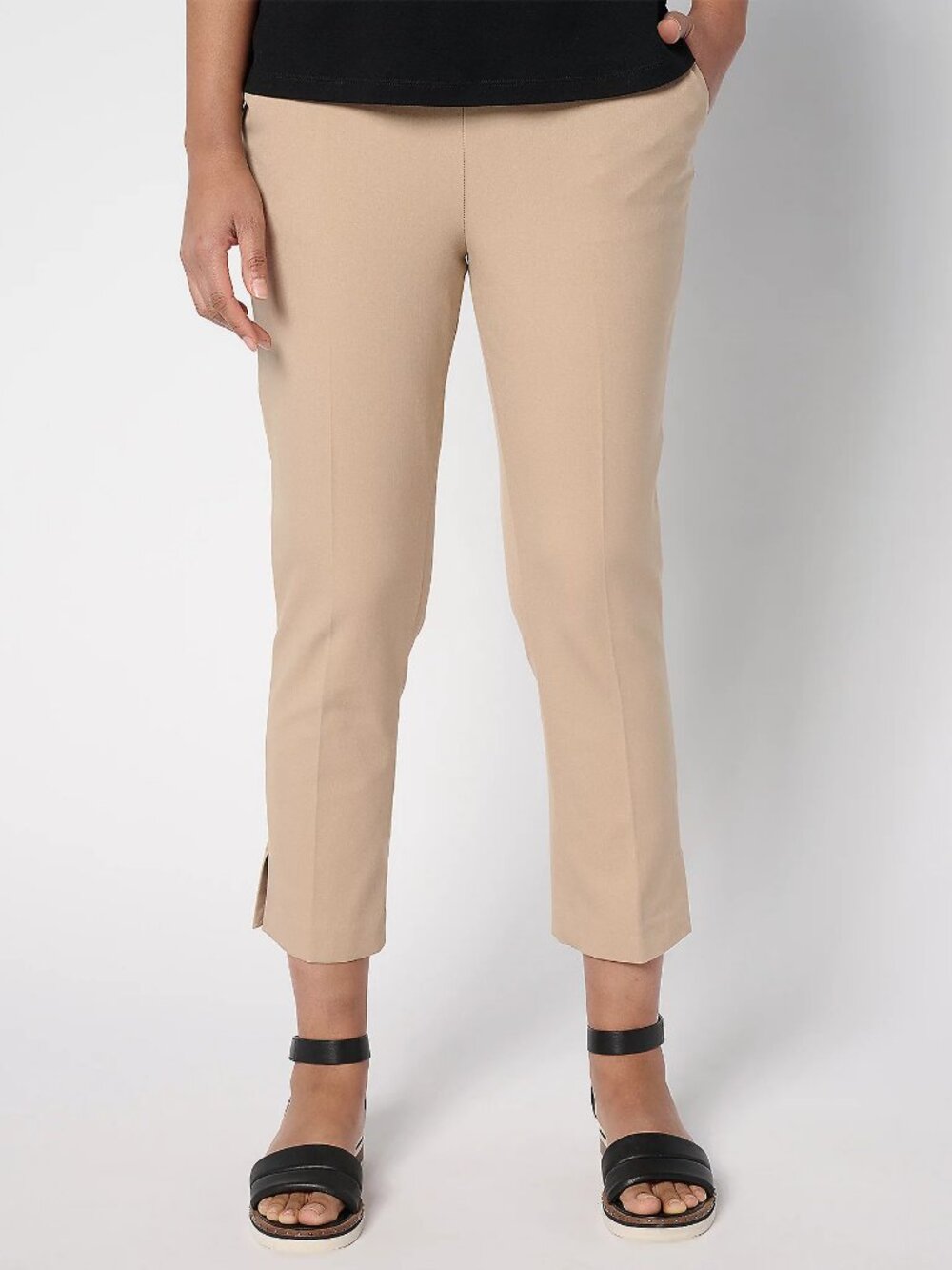 Isaac Mizrahi Regular 24/7 Stretch Icon Straight Leg Crop Pants, Sz  a675363
